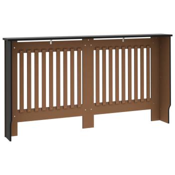 Heizkörperverkleidung Schwarz 152x19x81,5 cm Holzwerkstoff