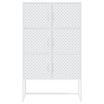Highboard Weiß 80x35x135 cm Stahl