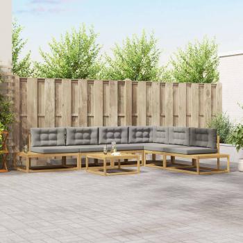 ARDEBO.de - 7 stk. Outdoor-Sofagarnitur Polyester Weiß