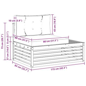 2 Stk. Outdoor-Sofagarnitur Polyester Weiß