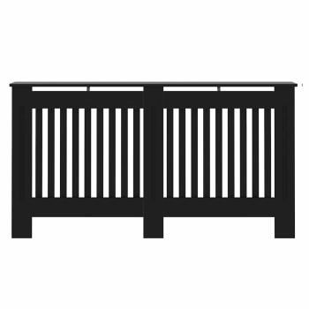 Heizkörperabdeckung 2 stk. Schwarz 152 x 19 x 81,5 cm