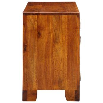 Schuhschrank 90 x 35 x 55 cm Massivholz Akazie Braun