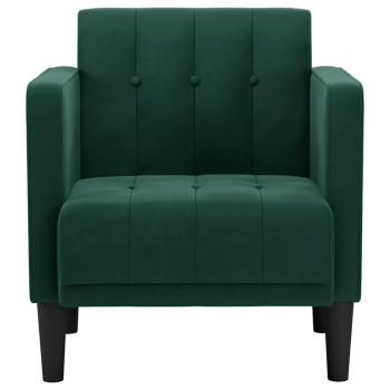 Sessel mit Armlehnen Dunkelgrün 53 cm Samt