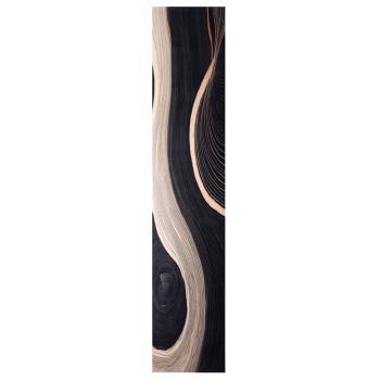 Küchen Teppich Schwarz 300 x 60 cm Samt