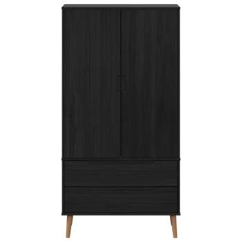 Kleiderschrank MOLDE Schwarz 90 x 55 x 175 cm