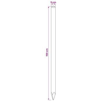 Zaunpfosten 12 stk. Braun 150 cm Massives Kiefernholz