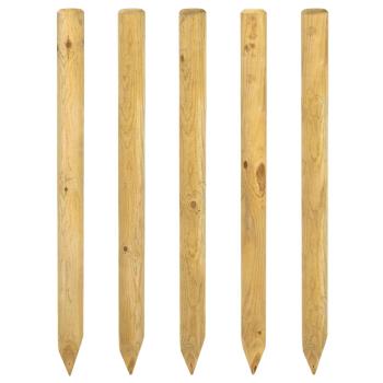 Zaunpfosten 5 stk. Braun 150 cm Massives Kiefernholz
