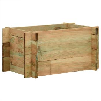 ARDEBO.de - Garten Hochbeet Grün 80 x 80 x 32 cm Massives Kiefernholz