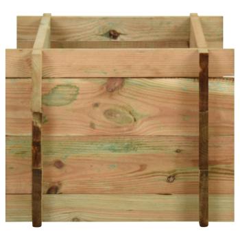 Garten Hochbeet Grün 80 x 80 x 32 cm Massives Kiefernholz