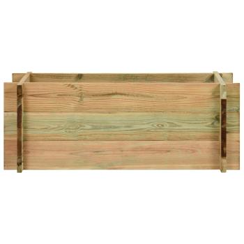 Garten Hochbeet Grün 120 x 80 x 32 cm Massives Kiefernholz