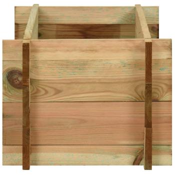 Garten Hochbeet Grün 120 x 80 x 32 cm Massives Kiefernholz