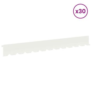 Raseneinfassung 30 Stk. 102 x 10 x 4 cm Stahl Weiß