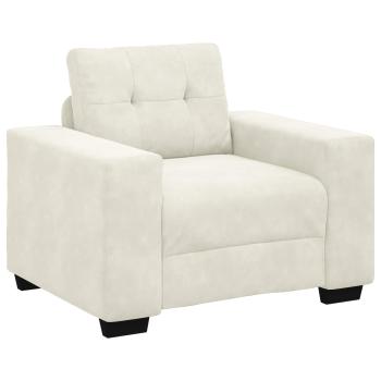Sofa Set 3 Stk. Creme Samt