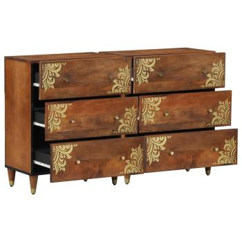 Sideboard 2 stk. 60 x 33 x 75 cm Massivholz Mango Honigbraun