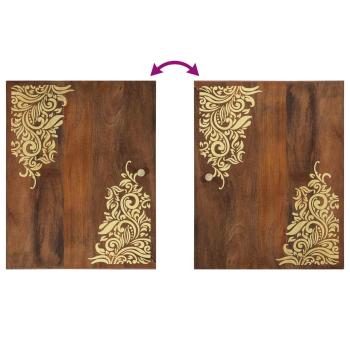 Badezimmerschrank-Set mit Tür 5 pcs Honigbraun Massivholz Mango