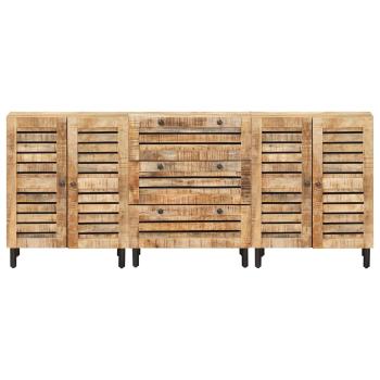 Stauraumschränke 3 Stk. 180 x 33 x 75 cm Massivholz Mango Natur