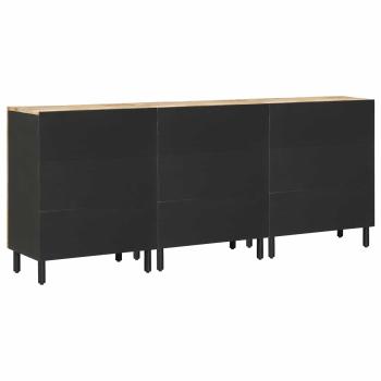 Stauraumschränke 3 Stk. 180 x 33 x 75 cm Massivholz Mango Natur