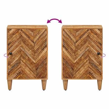 Badezimmerschrank-Set mit Schubladen 4 pcs Massivholz Mango