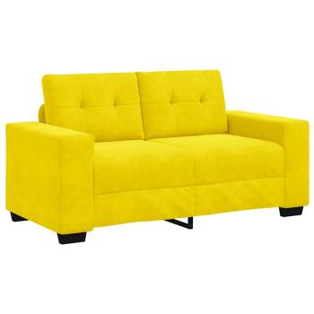 Sofa Set 3 stk. Gelb Samt