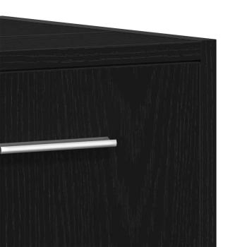 Badezimmermöbel-Set 3 stk. Schwarz Eichen-Optik