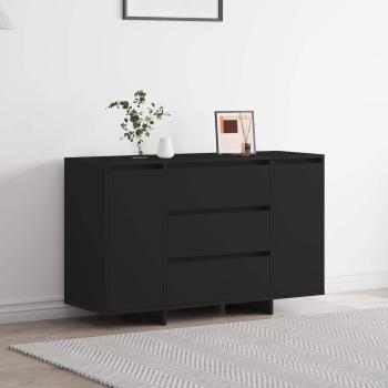 ARDEBO.de - Sideboard mit Schubladen Schwarz 120 x 41 x 75 cm Holzwerkstoff