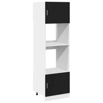 Hängeschrank Schwarz Eichen-Optik 60 x 57 x 207 cm