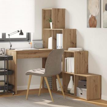 ARDEBO.de - Eck-Schreibtisch Artisan-Eiche Holzwerkstoff