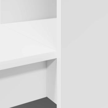 Schreibtisch mit Regal Weiß 122 x 67 x 145 cm Holzwerkstoff