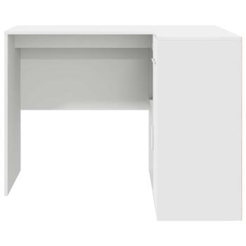 Eck-Schreibtisch mit Schubladen Weiß 102 x 88 x 75 cm