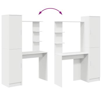 Schreibtisch 2 pcs Weiß