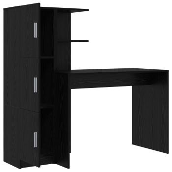 Schreibtisch 2 pcs Schwarz Eichen-Optik