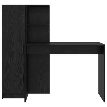 Schreibtisch 2 pcs Schwarz Eichen-Optik