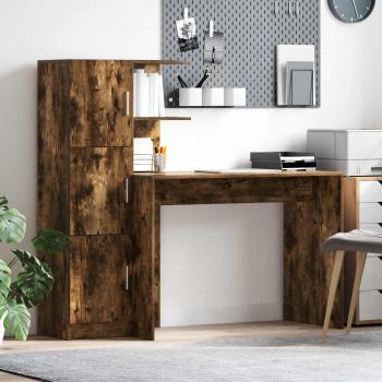 ARDEBO.de - Schreibtisch 2 pcs Geräucherte Eiche