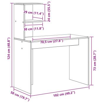 Schreibtisch 2 pcs Geräucherte Eiche