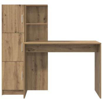 Schreibtisch Artisan-Eiche 133,5 x 50 x 124 cm 2 Stk.