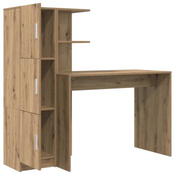 Schreibtisch Artisan-Eiche 133,5 x 50 x 124 cm 2 Stk.