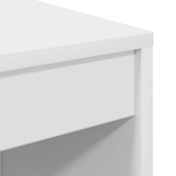 Schreibtisch mit Schubladen mit Regal mit Speicher 2 pcs Weiß