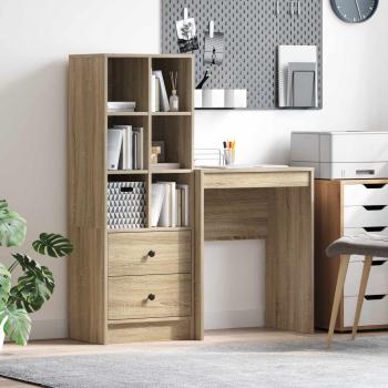 ARDEBO.de - Schreibtisch Sonoma-Eiche 105,5 x 34 x 127 cm 2 stk.
