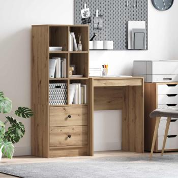 ARDEBO.de - Schreibtisch Artisan-Eiche 105,5 x 34 x 127 cm 2 Stk.