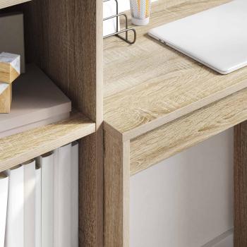 Schreibtisch mit Schubladen mit Regal 2 pcs Sonoma-Eiche