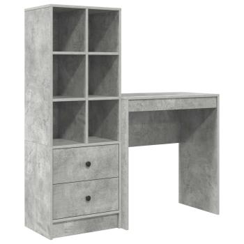 Schreibtisch Beton Grau 115,5 x 40 x 127 cm 2 stk.
