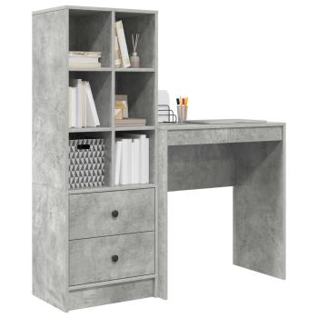 Schreibtisch Beton Grau 115,5 x 40 x 127 cm 2 stk.