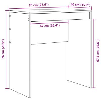 Schreibtisch mit Schubladen mit Regal 2 pcs Altholz