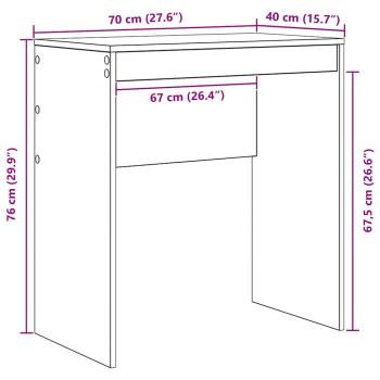 Schreibtisch mit Schubladen mit Regal 2 pcs Altholz
