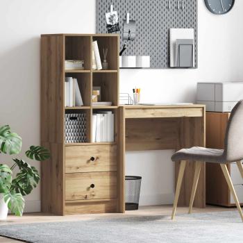 ARDEBO.de - Schreibtisch Artisan-Eiche 115,5 x 40 x 127 cm 2 Stk.