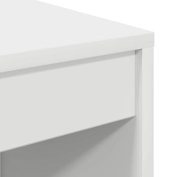 Schreibtisch mit Schubladen mit Regal mit Speicher 2 pcs Weiß