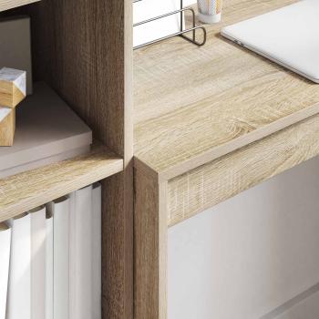 Schreibtisch mit Schubladen mit Regal 2 pcs Sonoma-Eiche