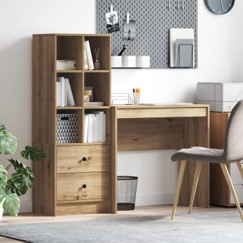 ARDEBO.de - Schreibtisch Artisan-Eiche 125,5 x 40 x 127 cm 2 Stk.