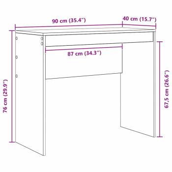 Schreibtisch mit Schubladen mit Regal 2 pcs Sonoma-Eiche