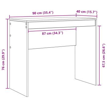 Schreibtisch Artisan-Eiche 135,5 x 40 x 127 cm 2 Stk.
